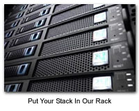 Severs racked in colocation data center